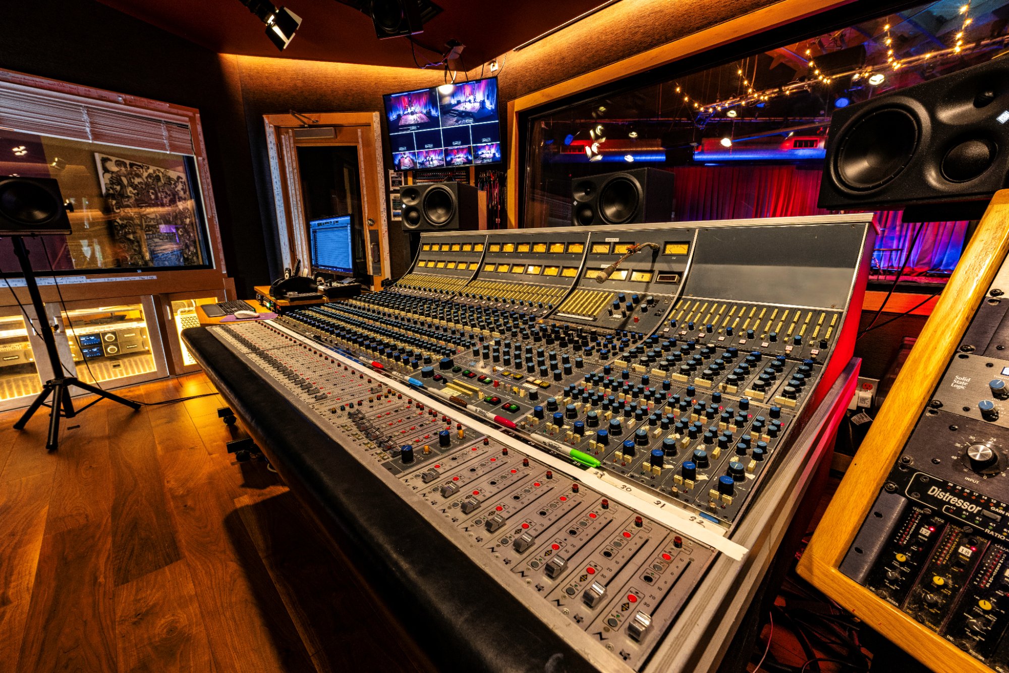 Vintage Neve 8068 MkII mixing console at Clearmountain's Berkeley Street Studios Santa Monica