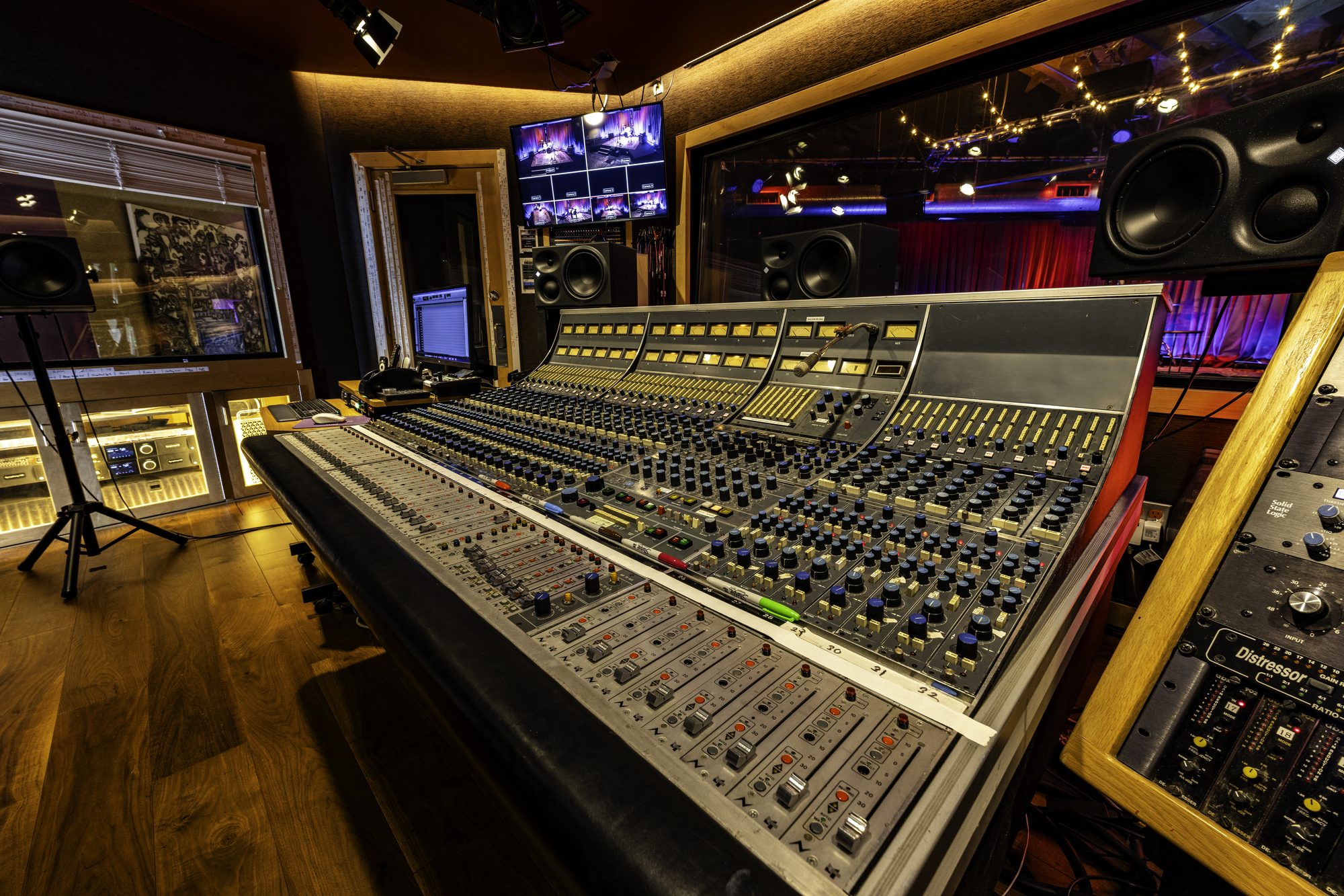 Studio A control room side angle, Neve 8068 MkII at Clearmountain's Berkeley Street Studios